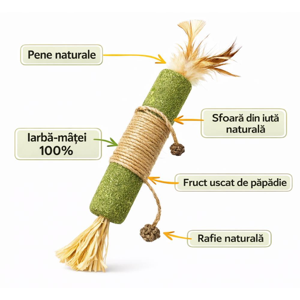 IarbaMiau™ Batoane Naturale Iarbă-Mâței pentru Pisici