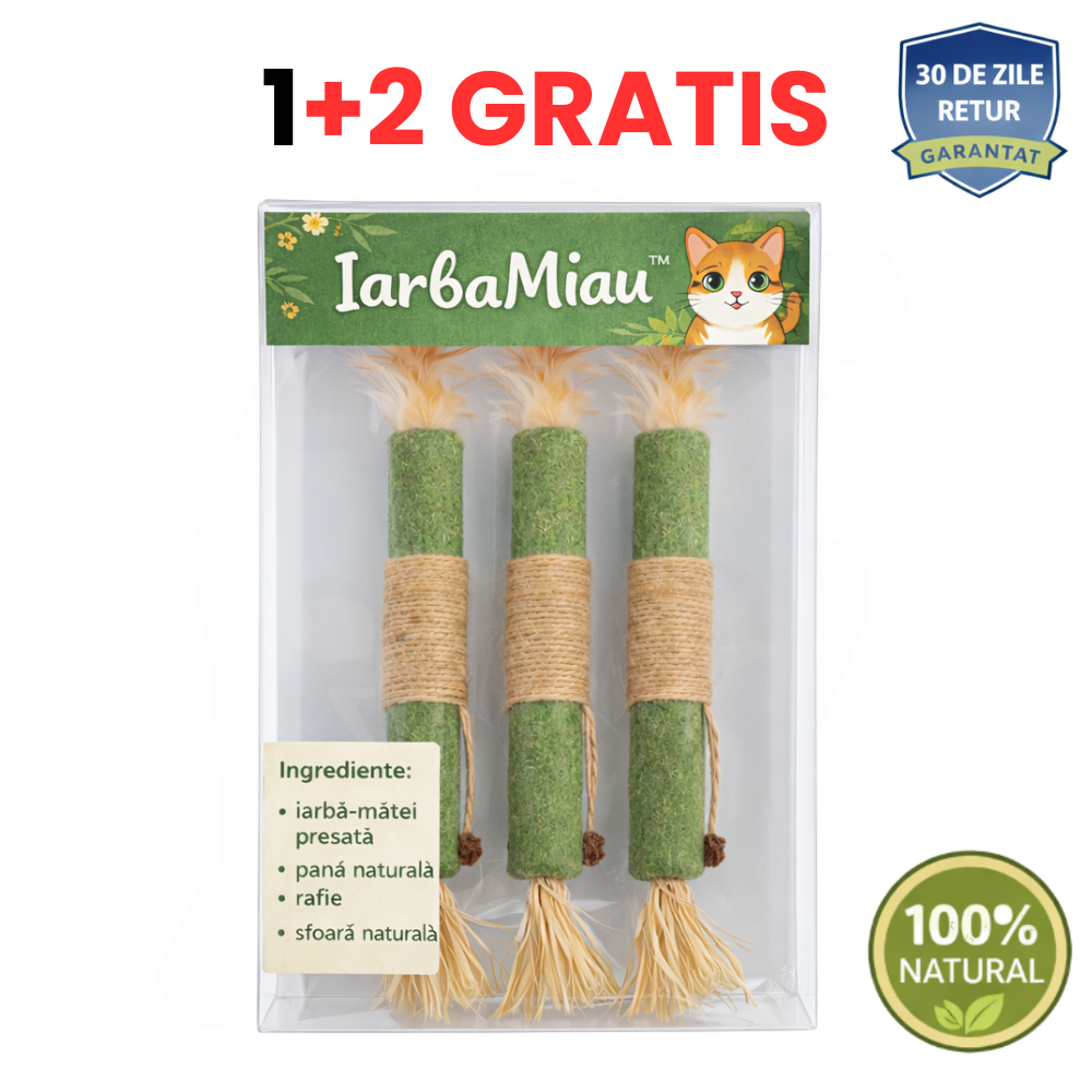 IarbaMiau™ Batoane Naturale Iarbă-Mâței pentru Pisici