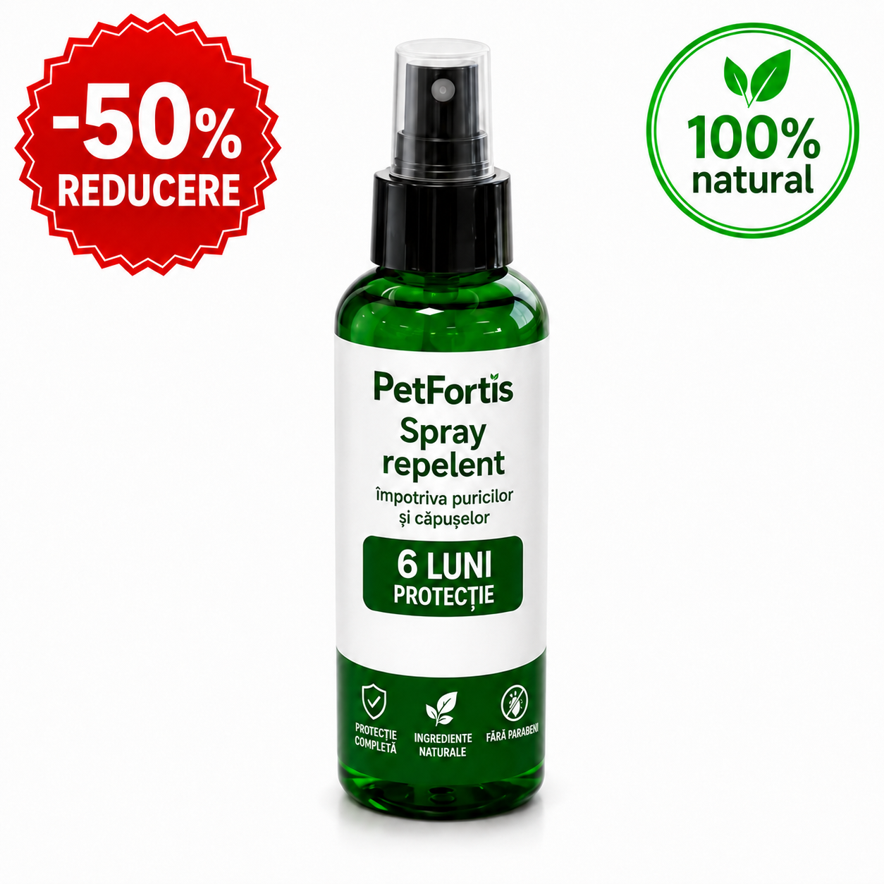 PetFortis™ Spray Natural Anti-Căpușe și Purici
