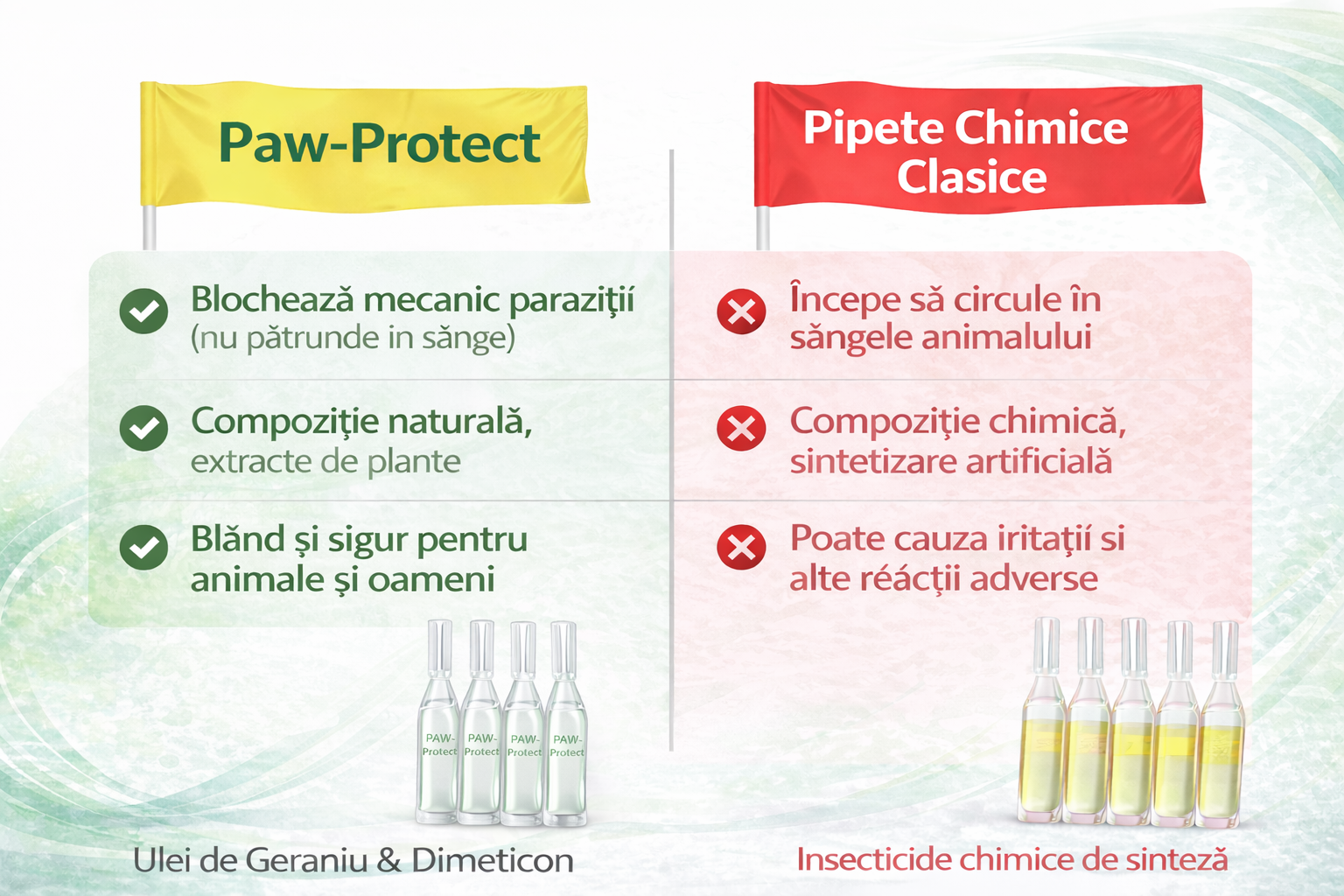Picături Anti-Purici și Căpușe pentru Câini și Pisici | Paw-Protect
